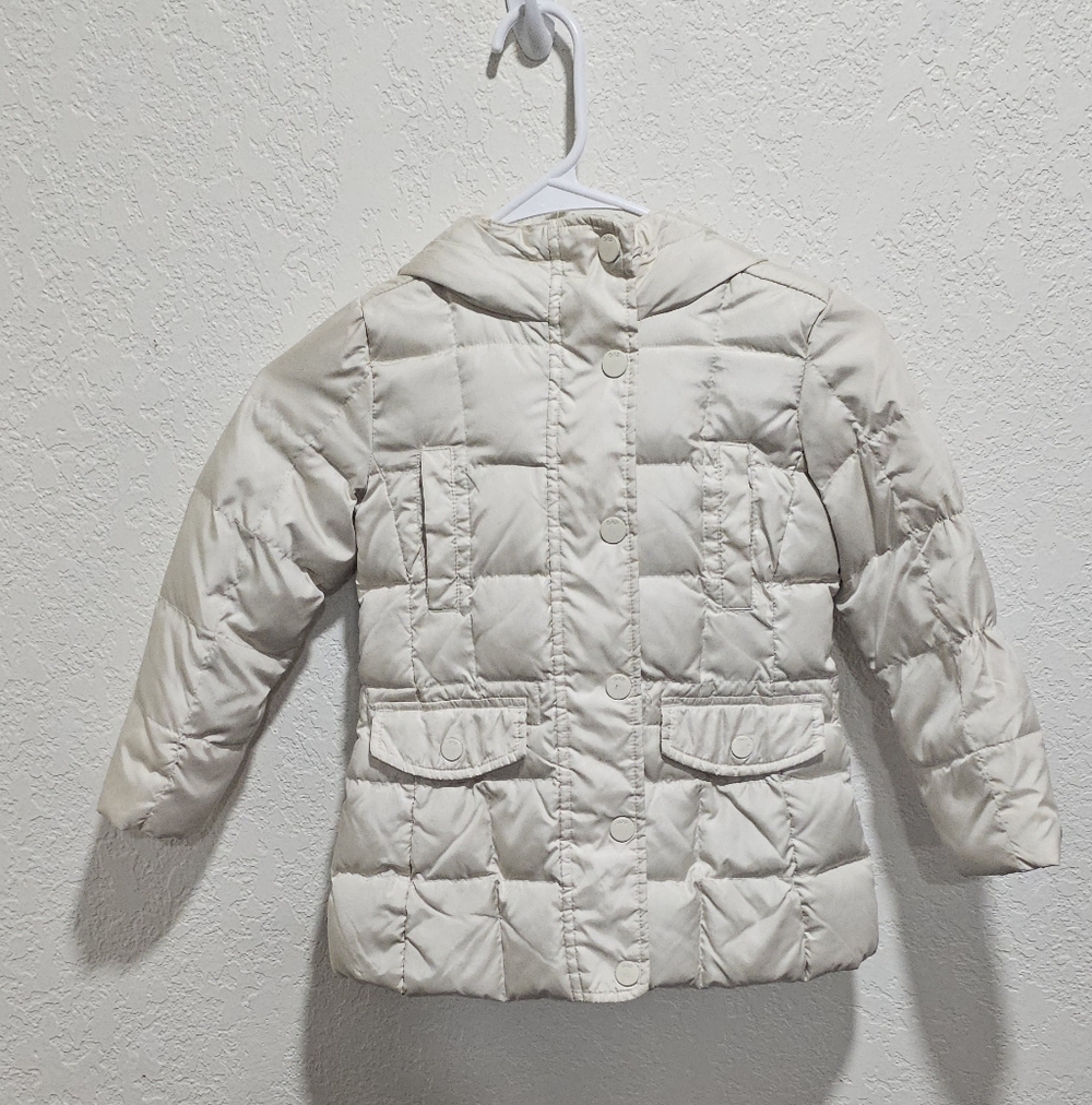 Gap Kids Cream Puffer Jacket Toddler XS 4 - 5